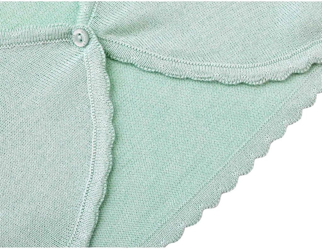 Baby Girls' Long Sleeve Cardigan Shrug, Button Closure Knitted Bolero