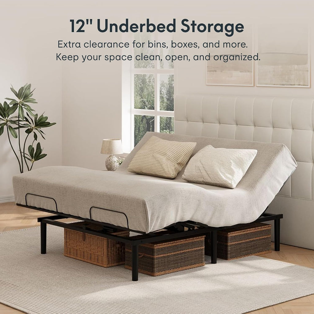 Adjustable Bed Base King Size with Bio Anti-Pinch Technology