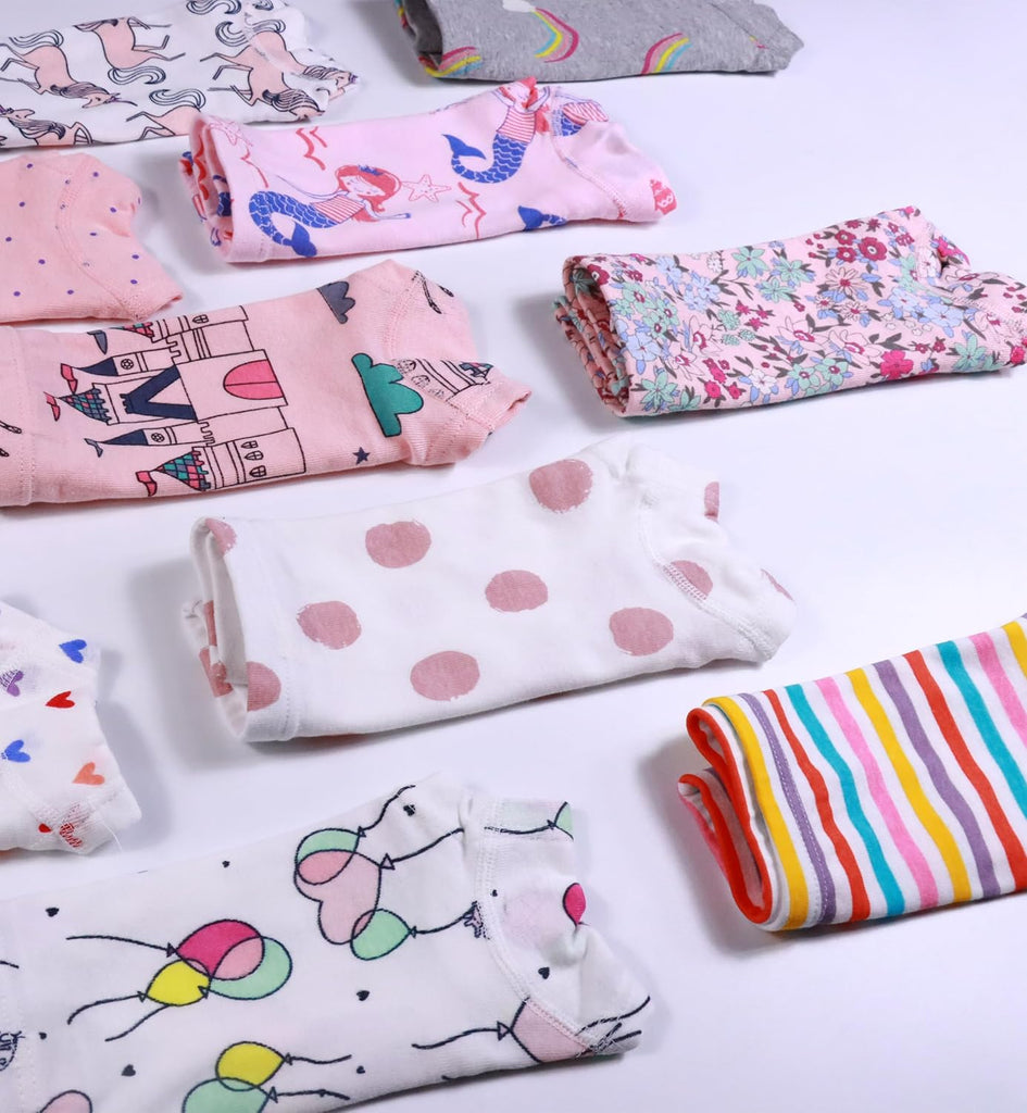 Girls Soft Boyshort Panties Cotton Briefs Kids Underwear