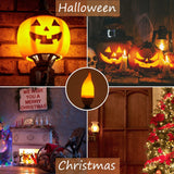 E12 Flame Bulbs 2 Packs, 3 Mode LED Candelabra 2.0 Watt Warm White Chandelier 1800k Candle Light Bulbs, Flame Tip for