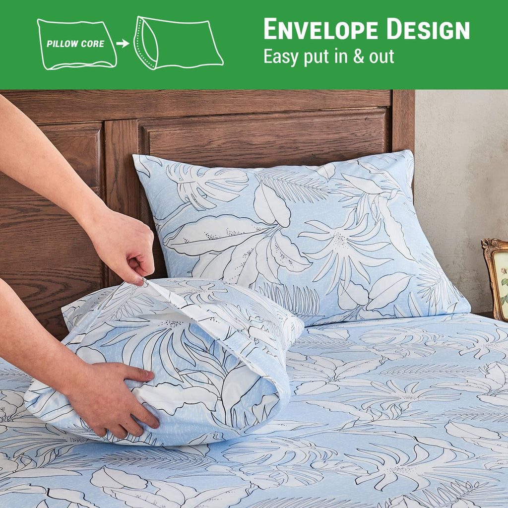 4PC Deep Pocket Queen Sheet Set Fit 16", Breathable Microfiber Soft Queen Size Sheet Set, Hotel Style Bed Sheet Set