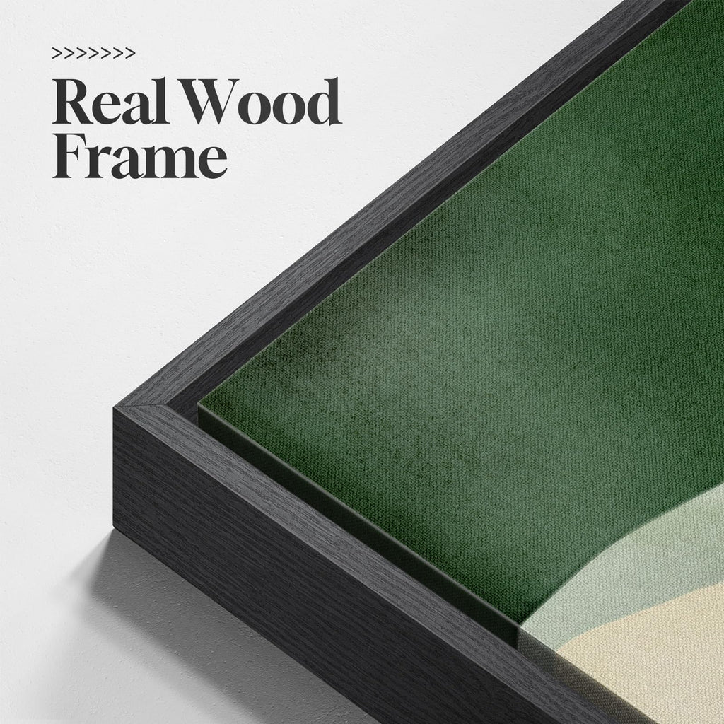 Large Framed Sage Green Abstract Wall Art, 3 Piece 24x36 In