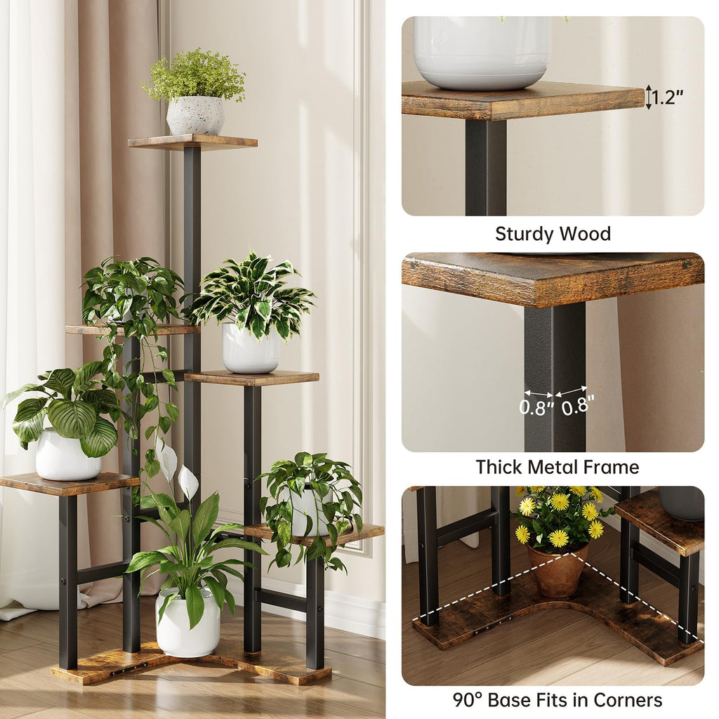 Corner Plant Stand Indoor 6 Tiered Corner Plant Shelf