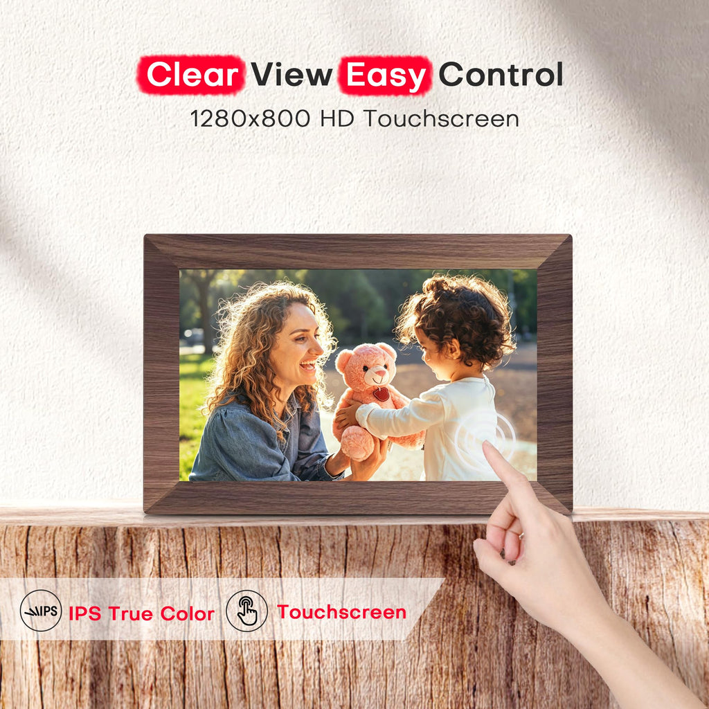 Frameo Digital Picture Frame, 10.1'' WiFi Electronic Photo Frame, Gift Idea