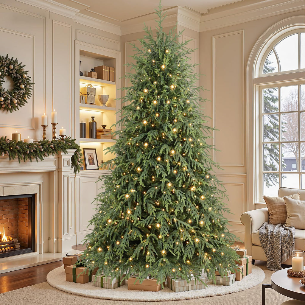 7.5ft Prelit Artificial Norfolk Pine Christmas Tree Color Lights