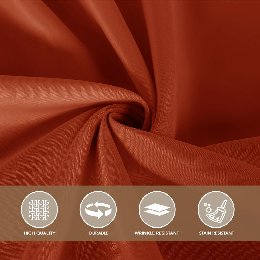 Square Tablecloths Fall Table Cloth, Rust, 85x85 Inch, 2 Pack