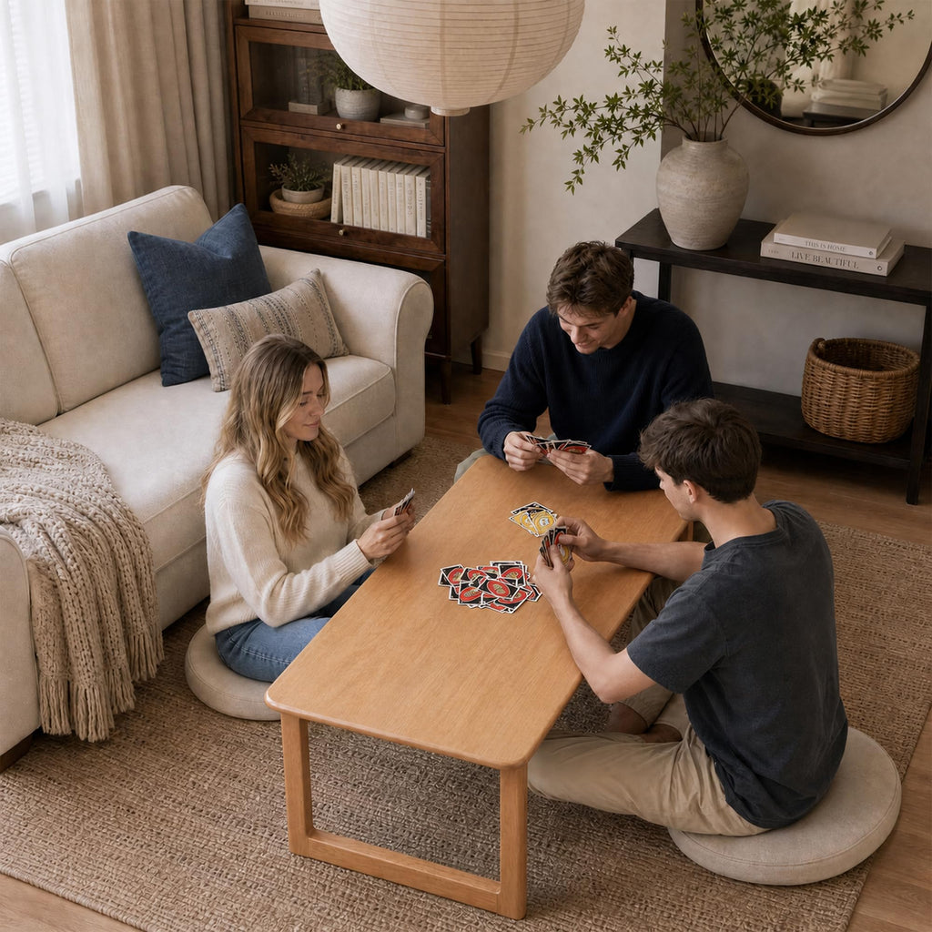100% Solid Wood Tatami Table, Japanese Floor Coffee Table (Natural, 31.5'')