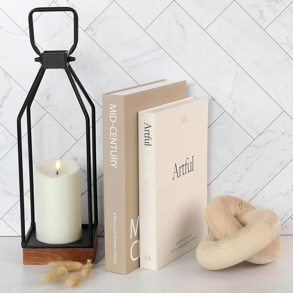 Aesthetic Decorative Books Set of 2 - Stylish Boxes for Coffee Table Decor | Stylish Modern Home Decoration for Your