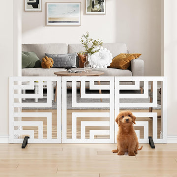 Dog Gate, Wooden Dog Gates for Doorways House and Stairs, Freestanding Pet Gate for Dogs, Puppy Fences Indoor