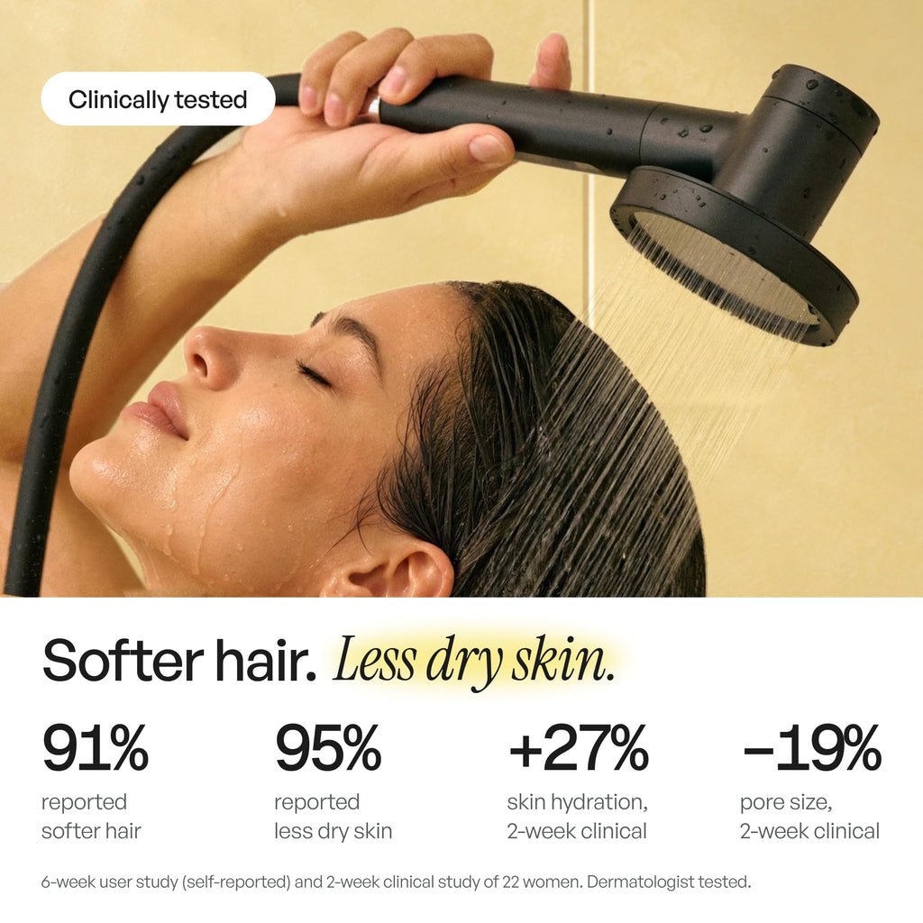 SecondShower Filtered Shower Head with Handheld for Hard Water - NSF Certified 99.9% Chlorine Removal, High Pressure