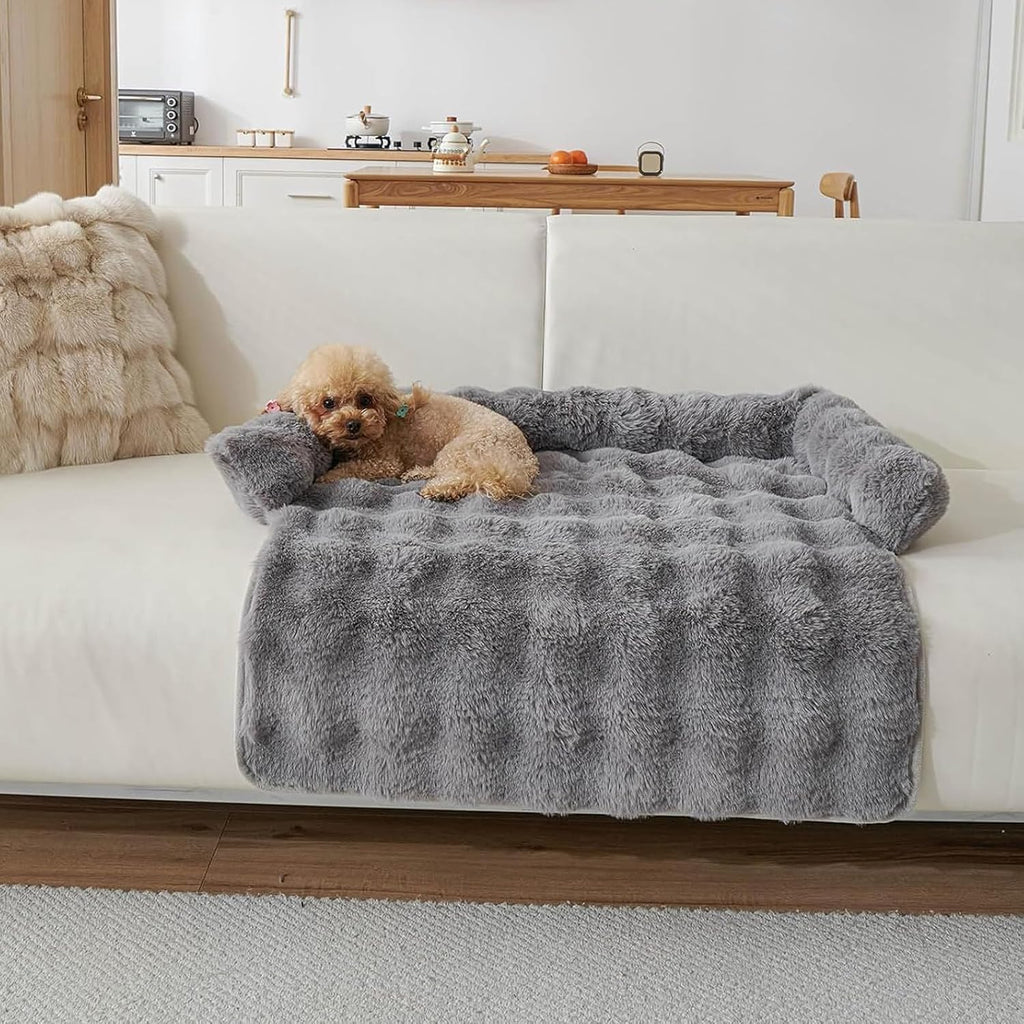 Medium Calming Dog Bed for Couch - Non-Slip Sofa Mat for Dogs and Cats