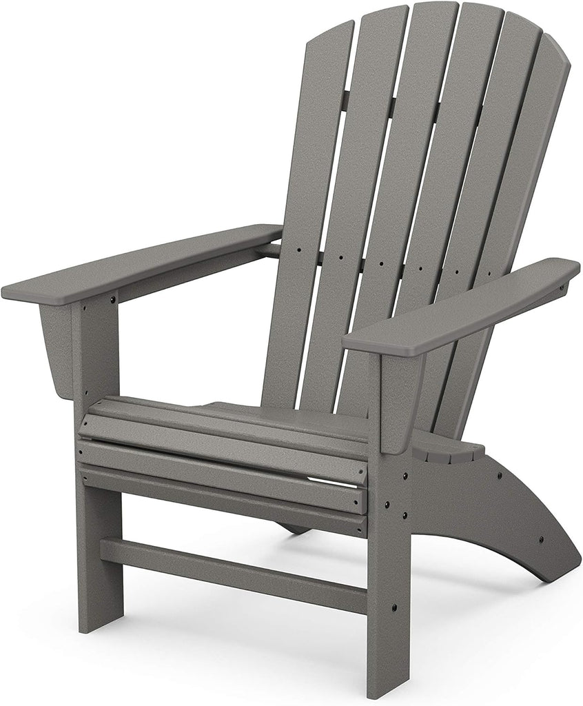 Nautical Curveback Adirondack Chair, HDPE Outdoor Patio Furniture for Deck, Pool, Garden, Made in USA