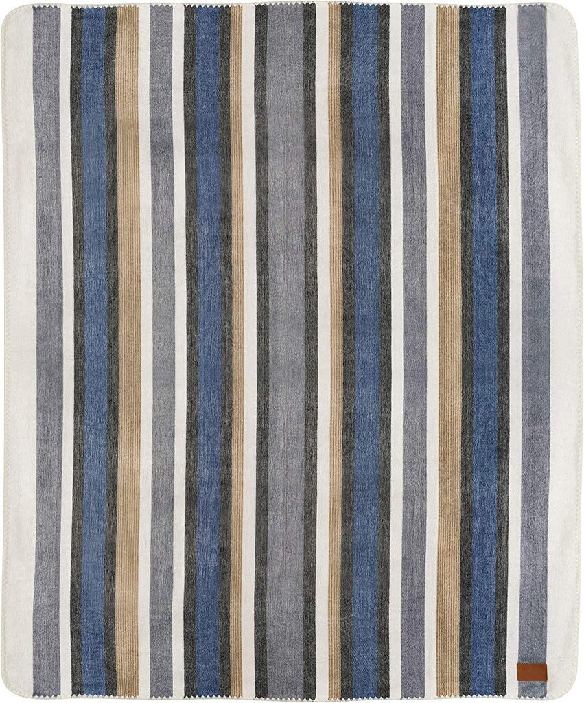 Alpaca Wool Blanket Throw | Large, Beautiful, Warm, Stripe | 85 x 65 inches | Ultra-Soft, Hypoallergenic and