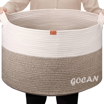 Cotton Rope Woven Laundry Basket 22"X 22"X 14" with handlesXXXL