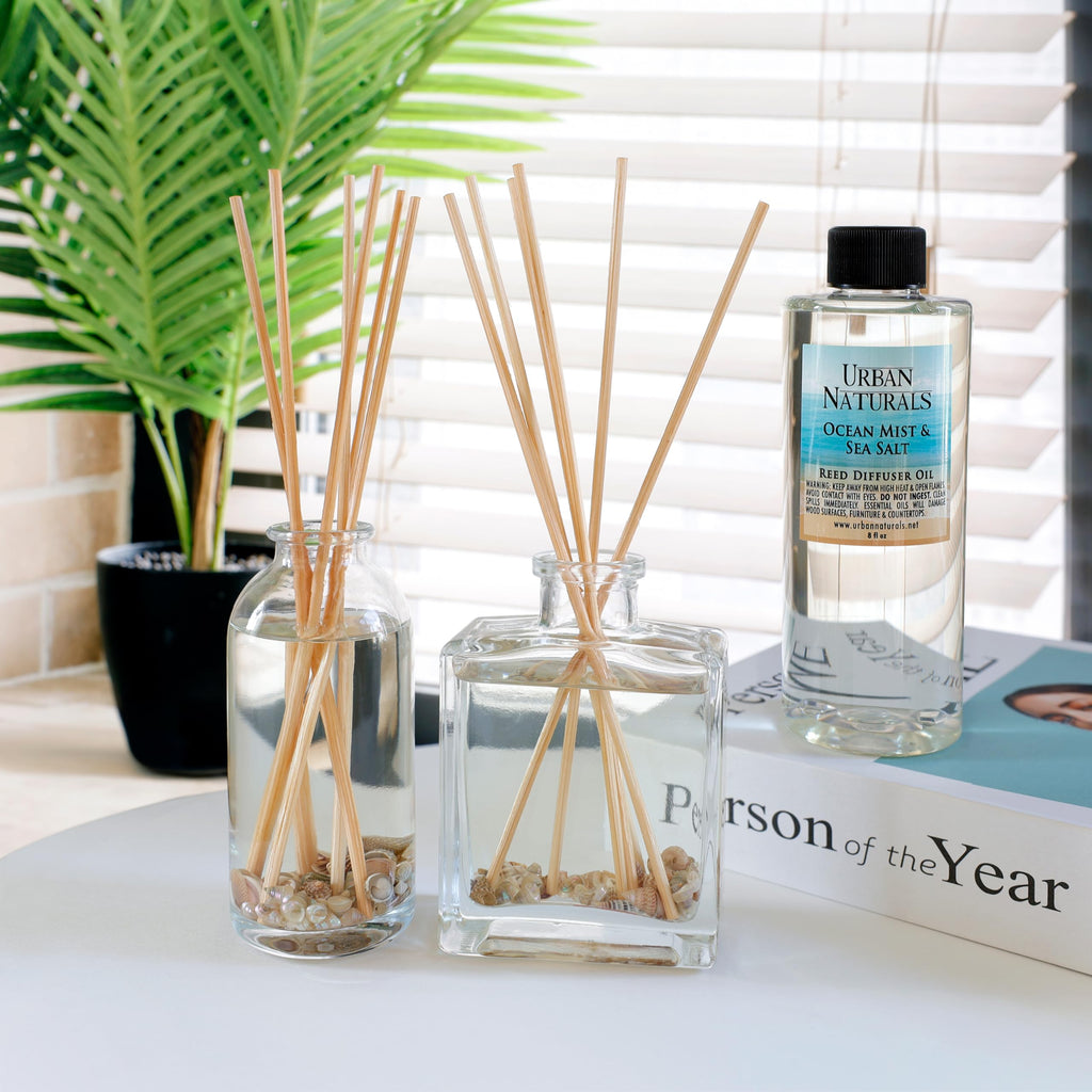Reed Diffuser Set, Gardenia Blossoms - Bathroom Shelf Décor