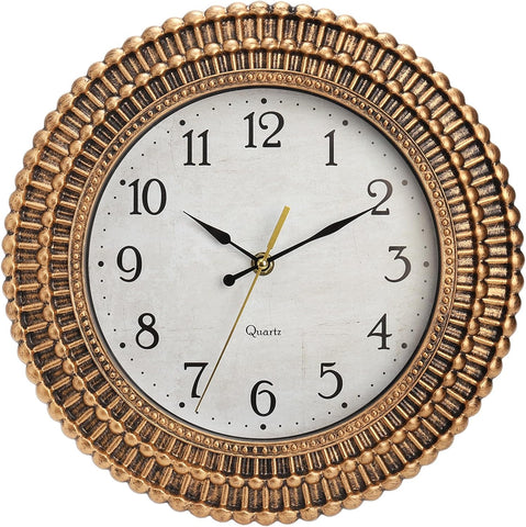 Bekith Wall Clock 12 Inch Silent Non-Ticking Retro Wall Clocks Battery Operated