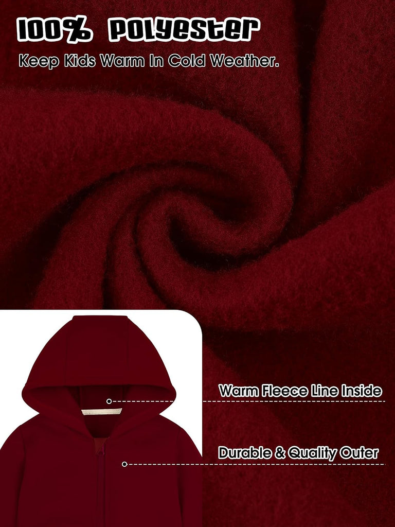 3 Packs Baby and Toddler Boys Zip Up Fleece Jackets Hoodies