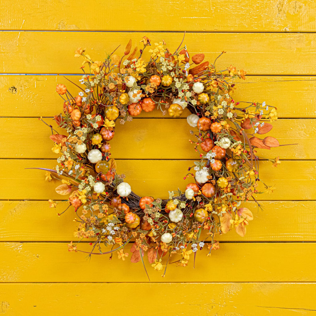 22 Inches Fall Wreath Fall Wreaths for Front Door Thanksgiving Wreath