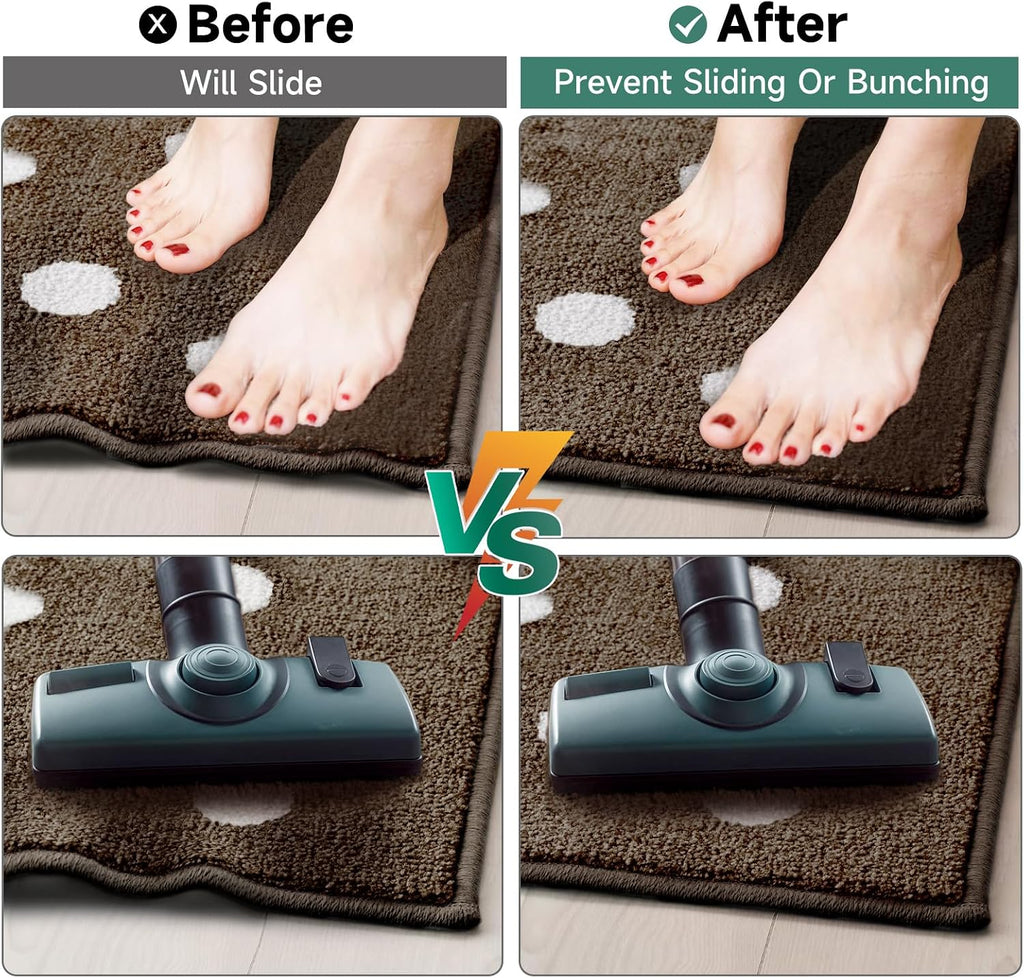 Non Slip Rug Pad Rug Gripper for Hardwood Floors, Extra Thick Non Slip Mat Under Carpet (8'x10') - Set of 80