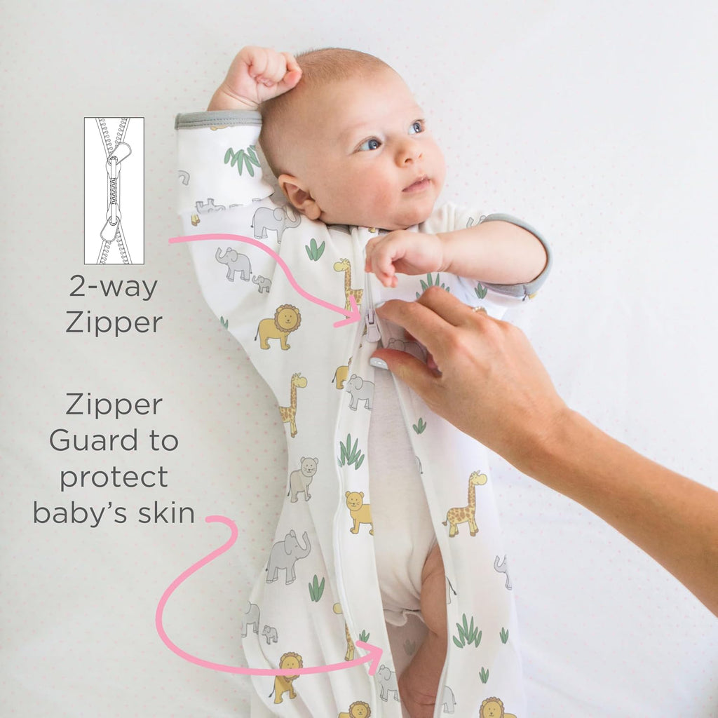 Transitional Swaddle Sack, Cotton, On Safari