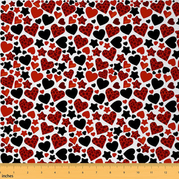 Love Heart Fabric by The Yard Soft Leopard Print Fabric Stars