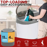 Portable Washing Machine - Twin Tub 11Lbs Capacity, Compact Mini Laundry Washer (7.7 Lbs) & Spinner (3.3 Lbs) with
