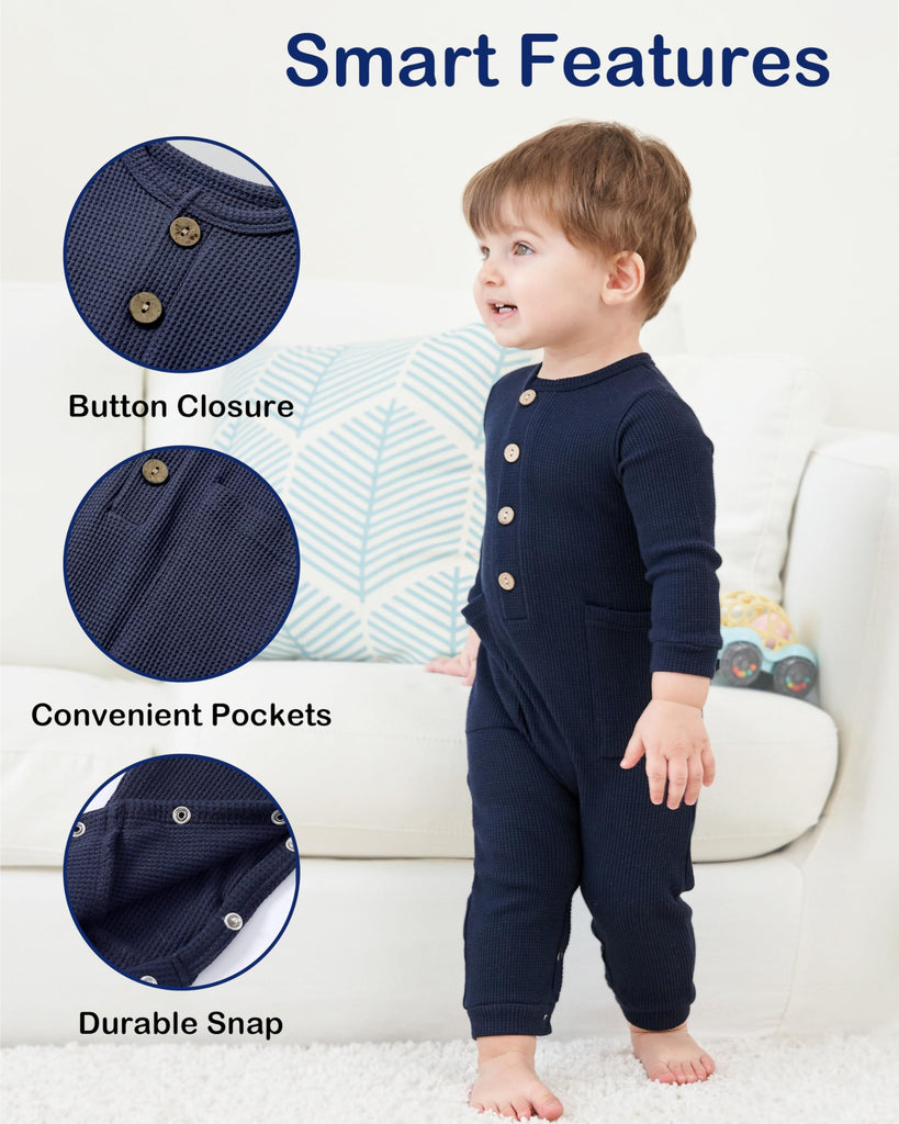 Baby Boy Newborn Rompers Long Sleeve Jumpsuit Infant Knit Outfits Clothes