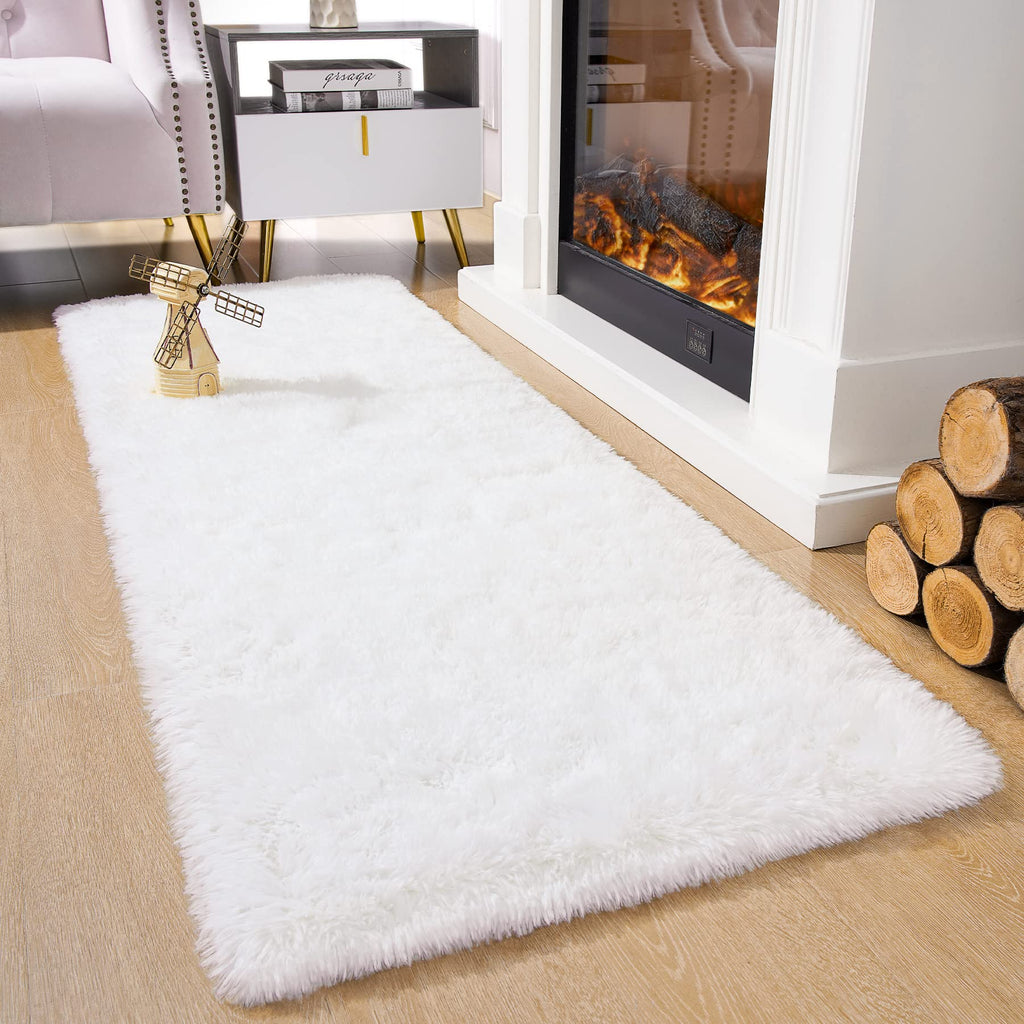 Soft Runner Rugs Living Room Plush Fluffy Rug 2x8