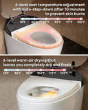 CANEST Smart Toilet with ADA Chair Height, Foam Dispenser, 1.1/1.6GPF Dual-Flush Bidet Toilet, 12" Rough-in