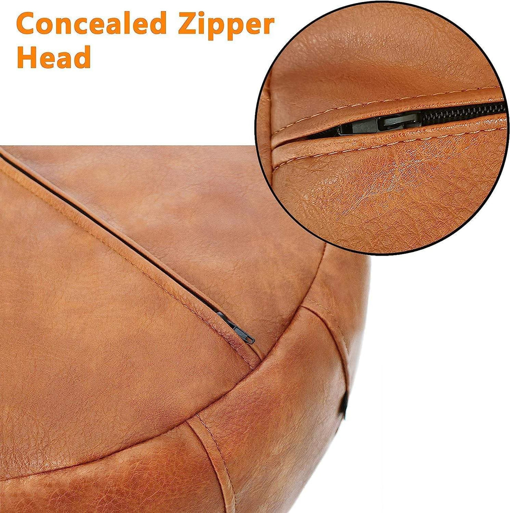Ottoman Leather Pouf - Luxurious Boho Decor , or Lounge Seating | Comfort & Style