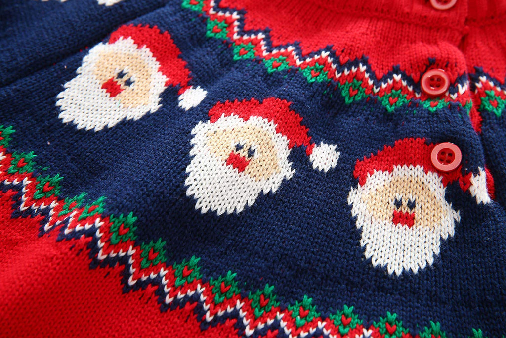 Baby Boys Girls Knit Sweater Toddler Christmas Sweater Shirt Kids Casual Cotton Pullover Winter Clothes (Xmas-red