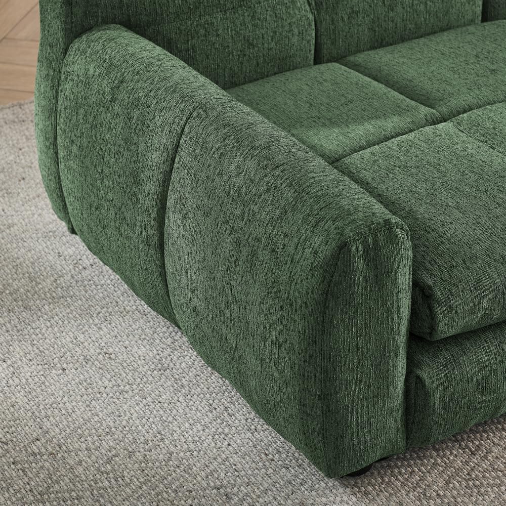 Oversize Pet Bed for Big and Oversized Dogs, Durable Elevated Dog Couch, Modern and Fashionable Linen Fabric, Green