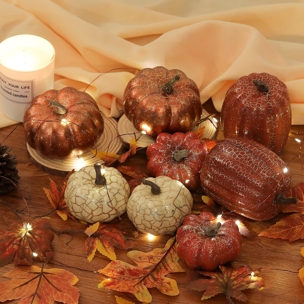 Pumpkin Decor, Halloween Pumpkin - Set of 8