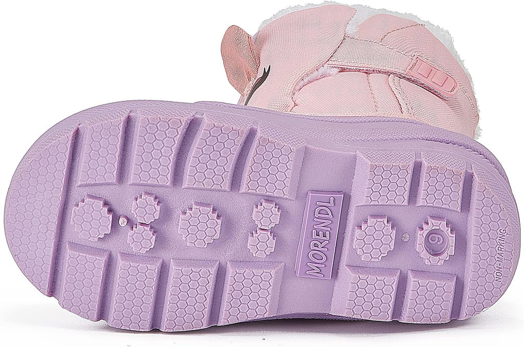Kids Waterproof Snow Boots Toddler Winter Boots Girl Boy Fur Lined