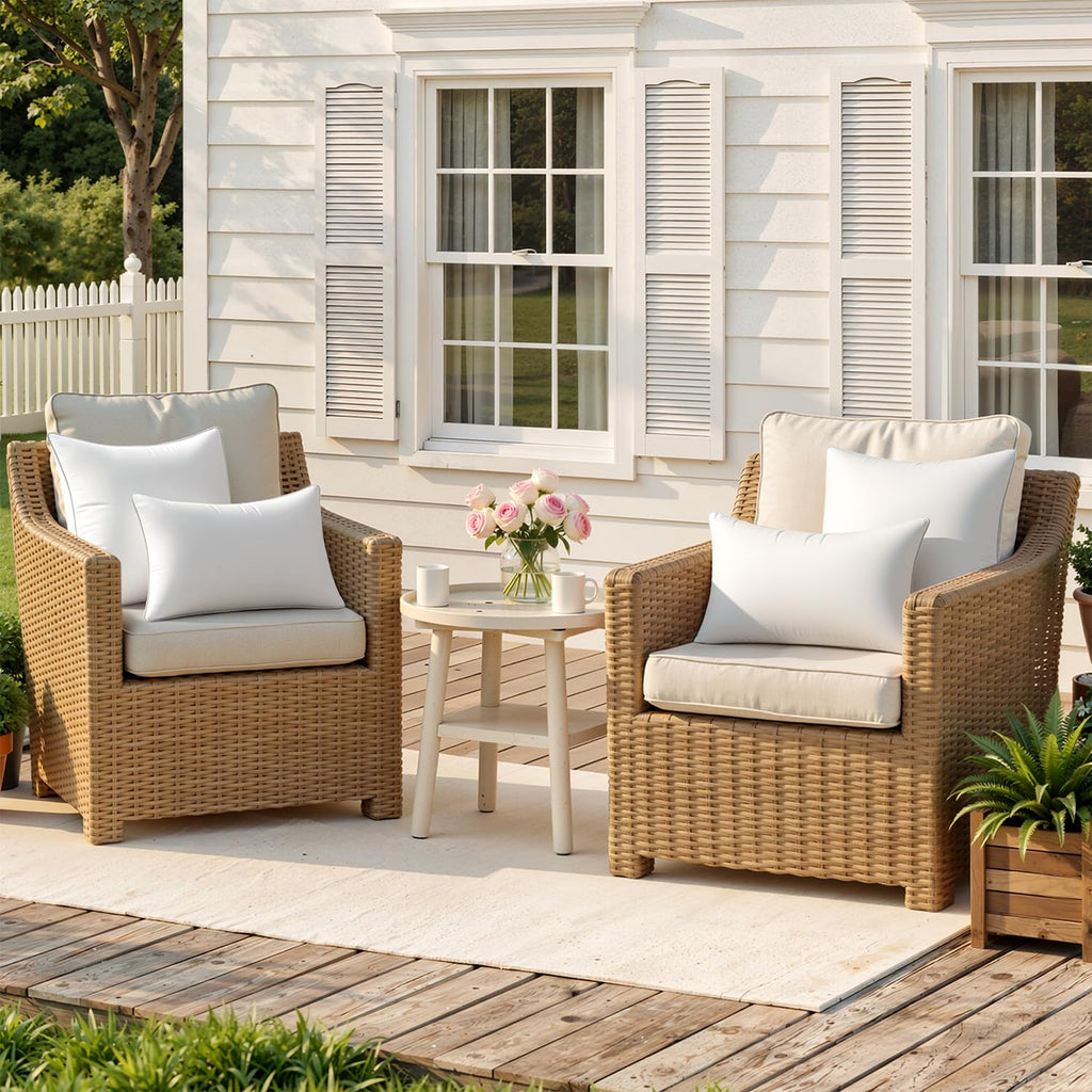 Pack of 4 18x18 Outdoor Square Pillow Inserts Sofa Garden