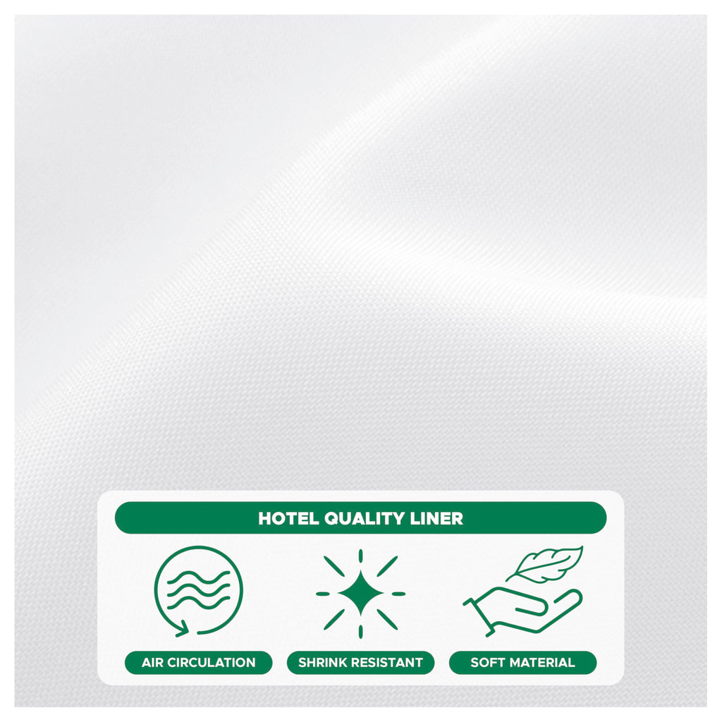 Fabric Shower Curtain Liner 96x72 Inch-White Extra Wide Shower Liners