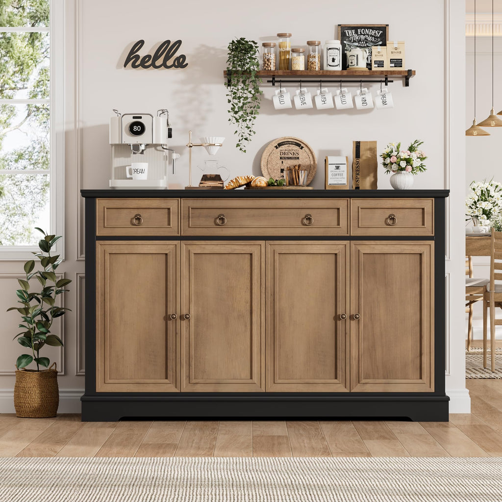 52.7" Buffet Cabinet with Storage, Kitchen Sideboard Buffet Table