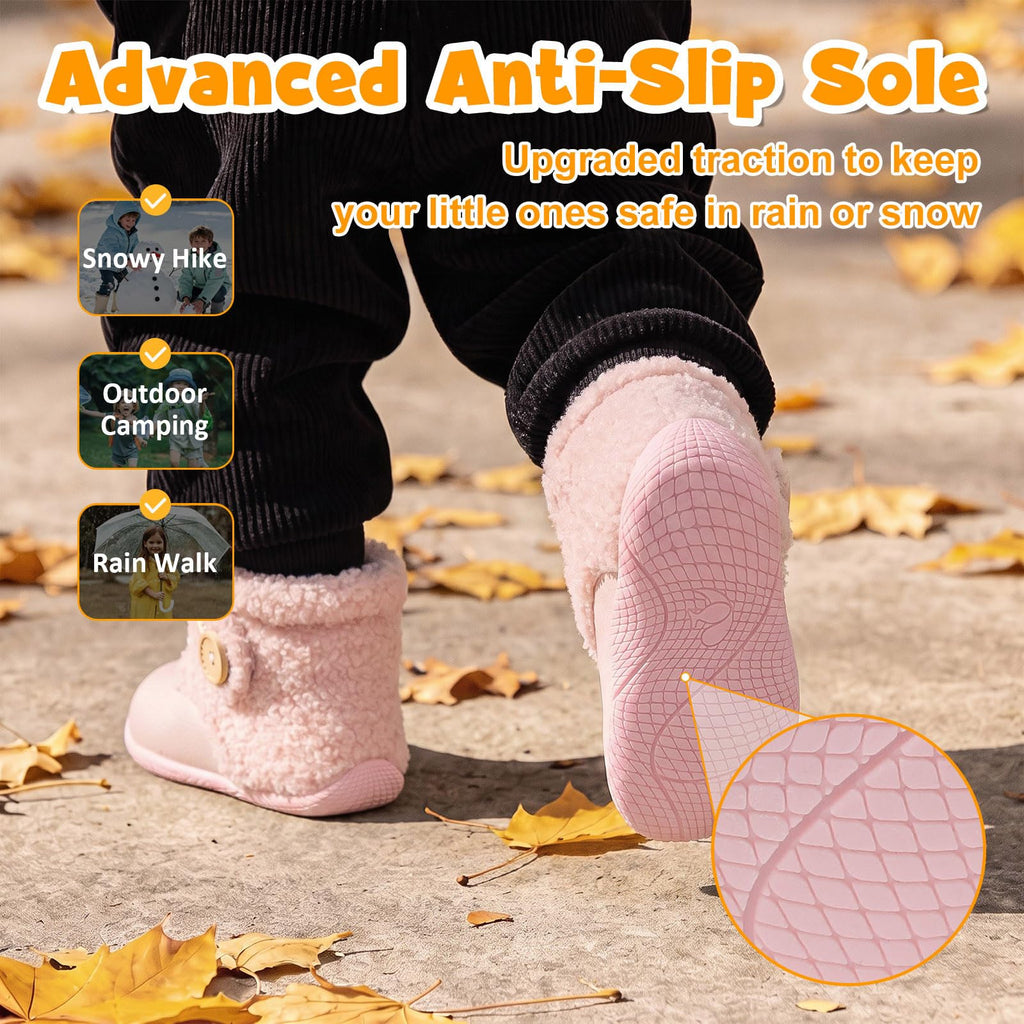 Infant Winter Booties Soft Sole Anti-Slip Baby Boots Crib Shoes