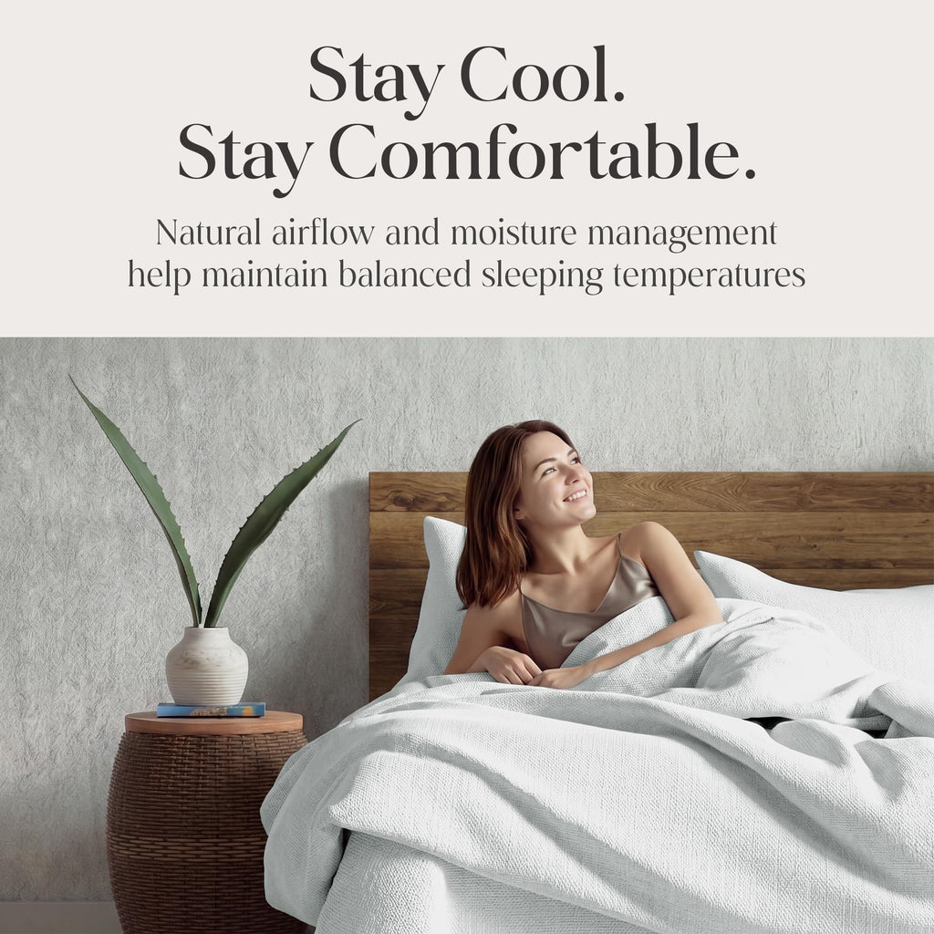 GOTS Organic Hemp Split King Bed Sheet Set, 4 PC-Mineral Green