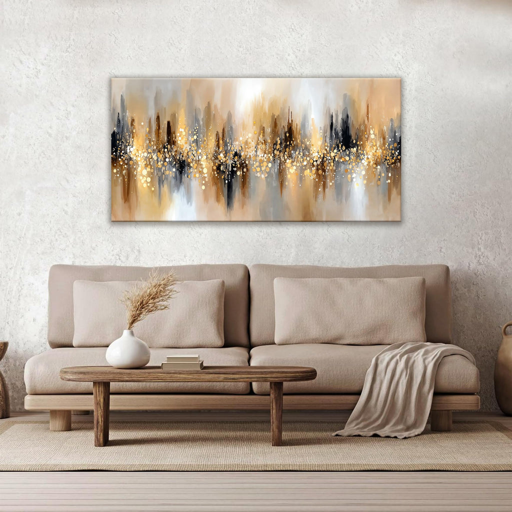 Modern Gold Abstract Wall Art Prints 24x48 ln