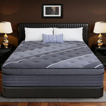 Full Mattress 12 Inch, Luxury Hotel-Level Cooling Hybrid Mattress in a Box | Upgraded Cooling Gel Memory Foam &