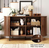 55" Sideboard Buffet Cabinet with Storage, Sliding Door & Adjustable Shelf
