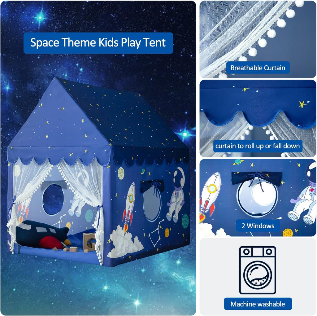 Kids Play Tent Playhouse Indoor Tents for Kids Boys Spaceship Space Rocket