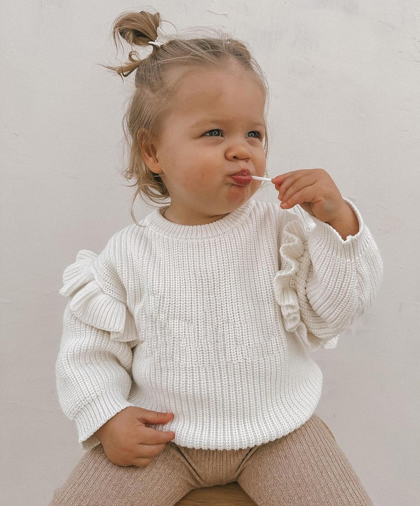Infant Baby Girl Sweater Baby Pullover Sweater Toddler Girl Knit Sweatshirt Fall Winter Clothes