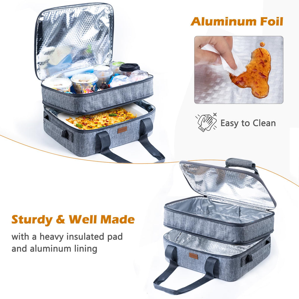 Expandable Insulated Casserole Carrier for 9" x 13" Baking Dish