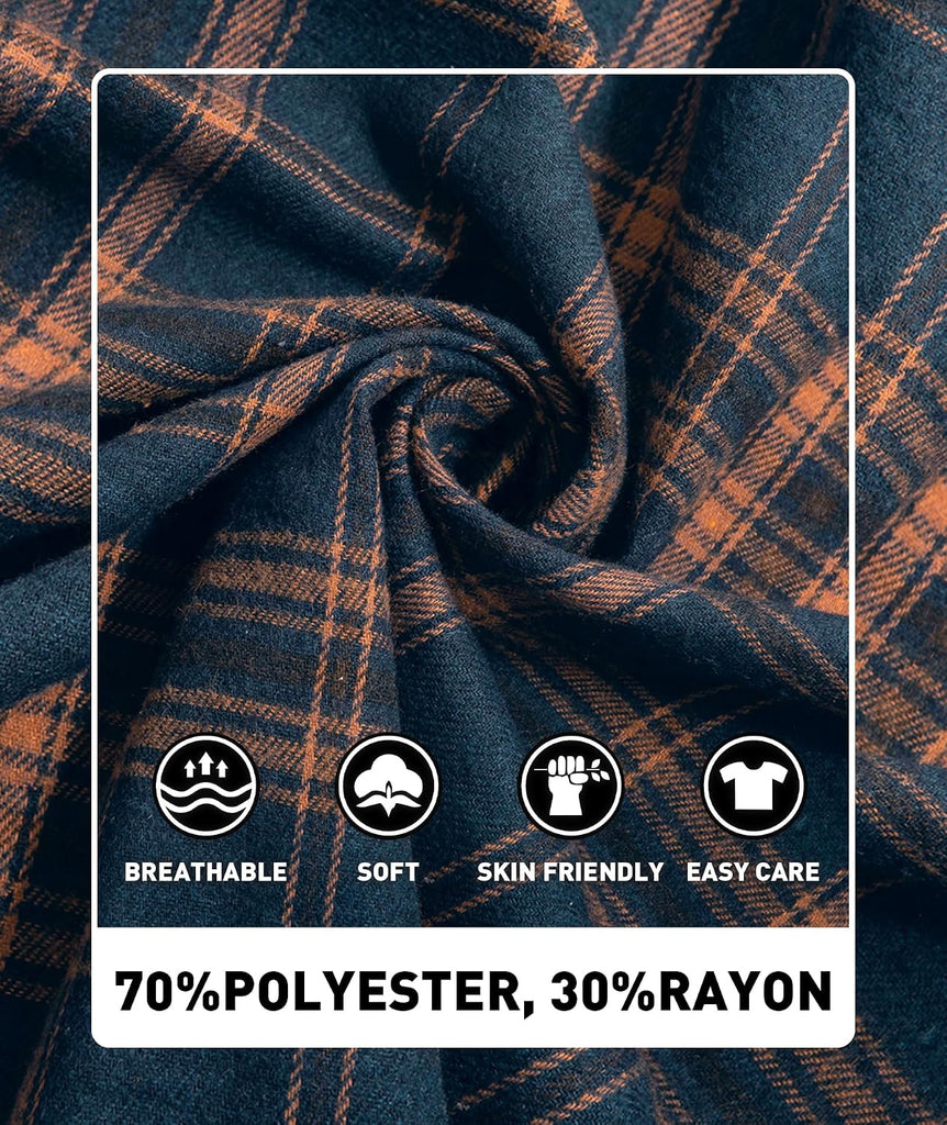 Boys Plaid Flannel Shirts Long Sleeve Casual Button Down Shirts Collared Fall Clothes