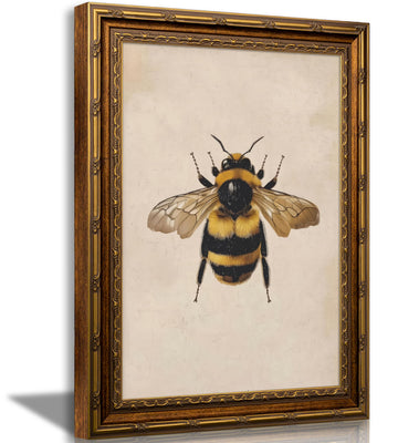 Vintage Gold Framed Animal Wall Art Classical Bee Painting Prints