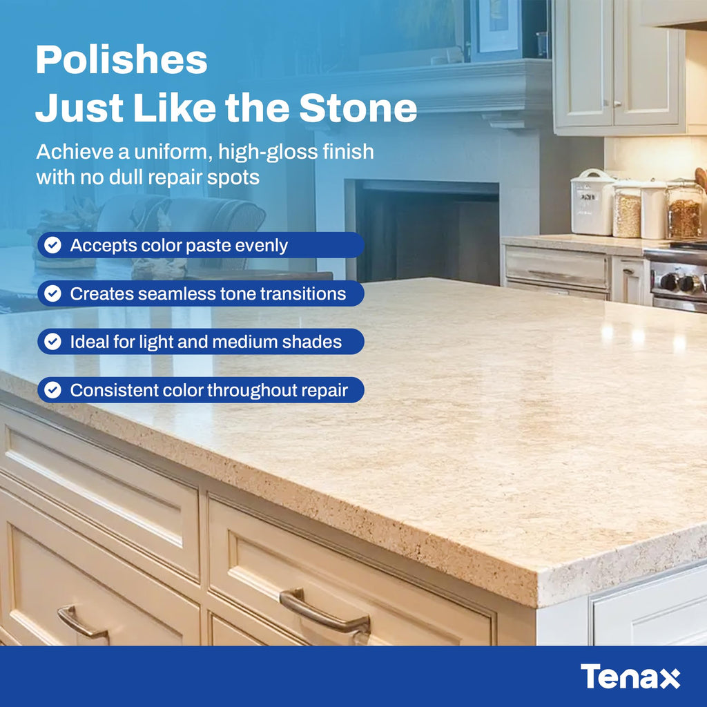 Travertine Filler - Buff Colored Polyester Stone Filler for Travertine Repair - Professional Hole & Crack Repair for