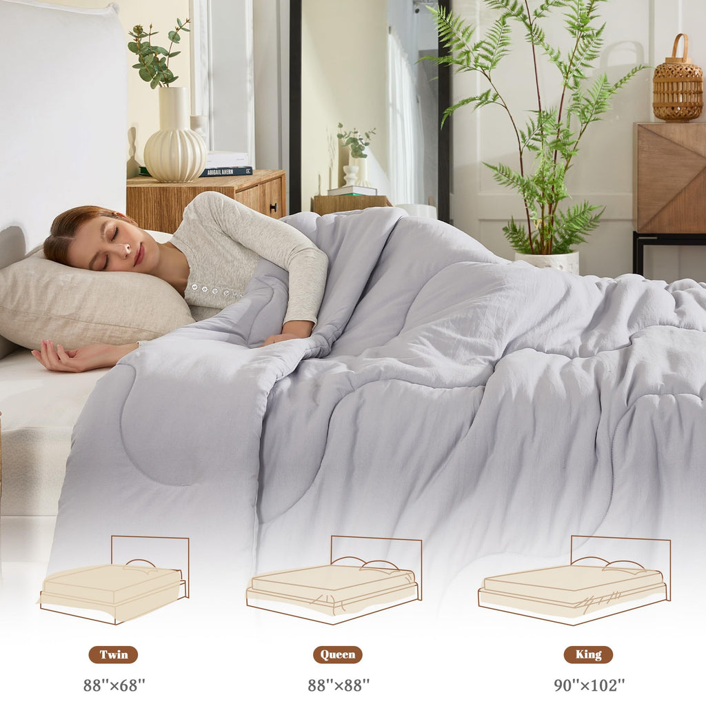 King Size Comforters Duvet Insert, Soft Down Alternative with Corner Tabs, Quilted Comforters for All Seasons, Machine