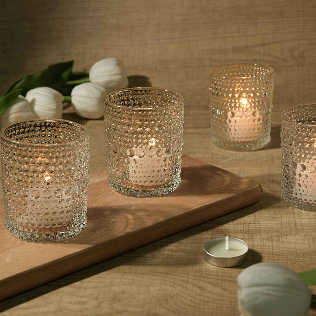 6 Pack Votive Candle Holders, 2.7x3.5 Inch Large DIY Wax Candle Holder